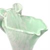 Glass Flower Vase Design in Pearly White and Green by AnnaVasily. - detail view