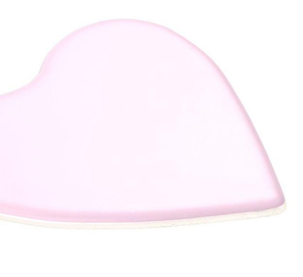 Pink Coasters with a Cute Heart Shape. Handmade by Anna Vasily. - detail view