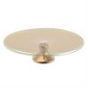 Small Gold Cake Stand with Brass Pedestal Designed by Anna Vasily. - 3/4 view