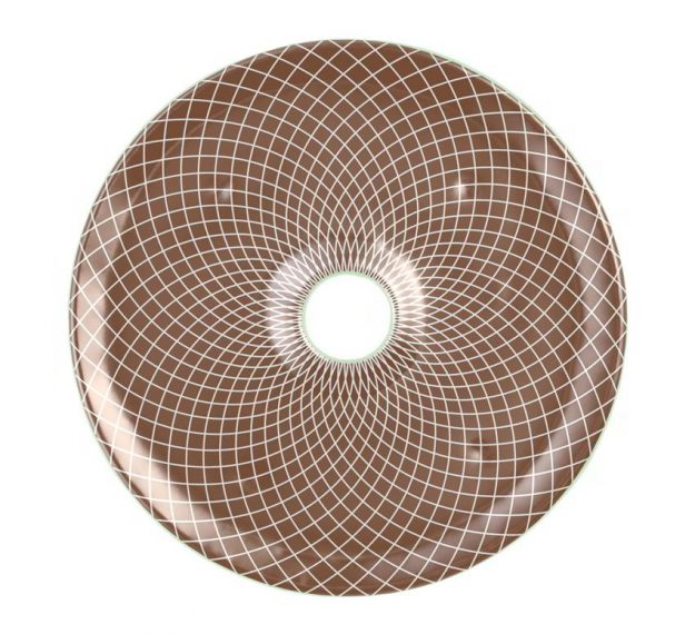 Doe Brown Plates Designed as Chip Dip Platter by Anna Vasily. - top view