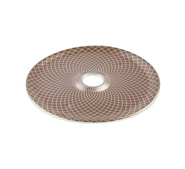 Doe Brown Plates Designed as Chip Dip Platter by Anna Vasily. - 3/4 view