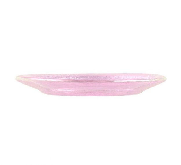 Set of 6 Floral Pink Side Plates. Floral Small Plates by Anna Vasily. - side view