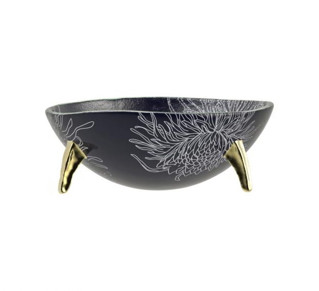 Blue Designer Fruit Bowl - A Modern Decorative Bowl by AnnaVasily. - side view