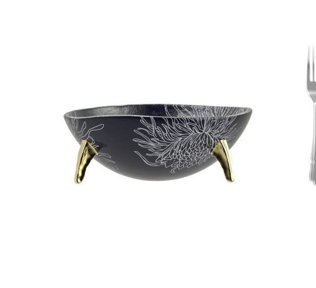 Blue Designer Fruit Bowl - A Modern Decorative Bowl by AnnaVasily. - measure view