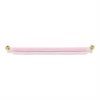 Pink Charger Plates with Shiny Brass Handles Designed by Anna Vasily. - side view