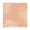 Square Dinner Plates in Floral Rose Gold, Designed by Anna Vasily. - top view