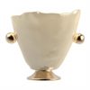 Gold Glass Champagne Ice Bucket, on a Bronze Pedestal by AnnaVasily. - side view