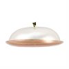 Stylish Gold Platter with Dome Designed by Anna Vasily. - side view