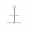 Classic 2-Tier Cake Stand. Pastel Blue High Tea Stand by Anna Vasily. - measure view
