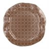 Organic Decorative Brown Glass Platter Designed by Anna Vasily. - top view