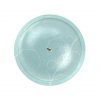 Light Blue Serving Platter with Lid in Glass Designed by Anna Vasily. - measure view
