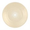 Beige Patterned Small Side Plates Designed by Anna Vasily. - top view