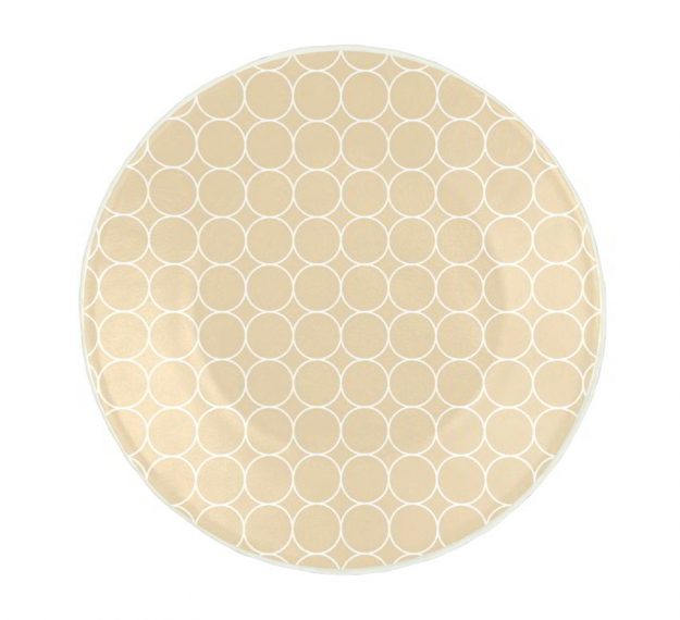 Handcrafted Pretty Side Plates in Beige Designed by Anna Vasily. - top view