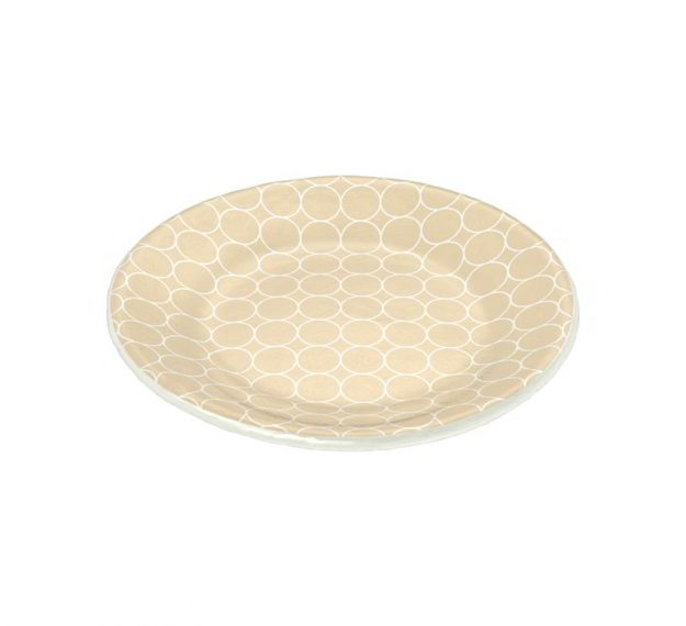 Handcrafted Pretty Side Plates in Beige Designed by Anna Vasily. - 3/4 view