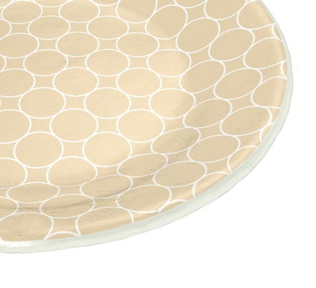 Handcrafted Pretty Side Plates in Beige Designed by Anna Vasily. - detail view