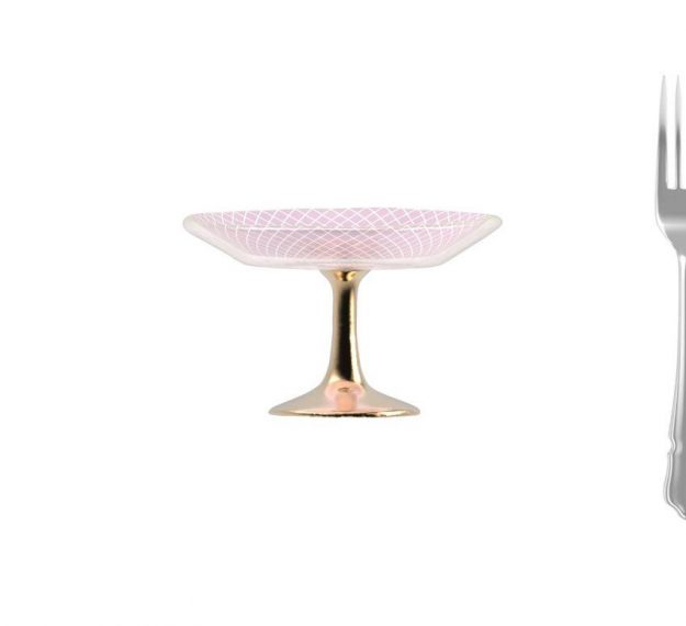 Pink Cupcake Stand on a Pedestal Designed by Anna Vasily. - measure view