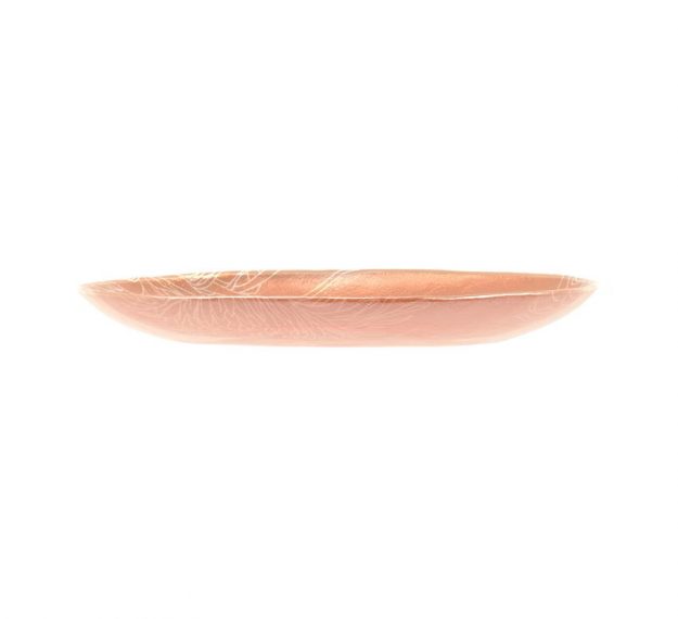 Romantic Floral Rose Gold Pasta Plates Designed by Anna Vasily. - side view