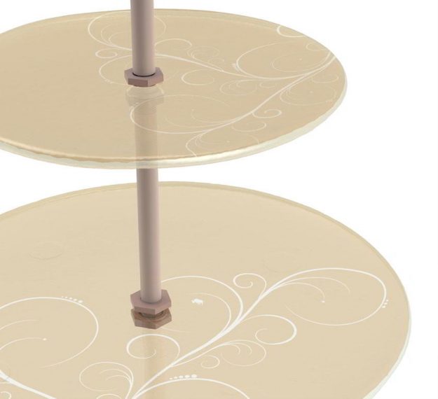 Two Tier Cake Stand. A Classic Design by Anna Vasily. - detail view