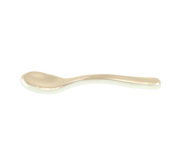 Cream-Beige Small Teaspoons Designed by Anna Vasily. - 3/4 view
