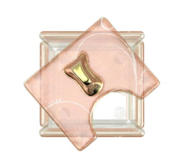 Rose Gold Small Sugar Caddy Designed by Anna Vasily. - top view