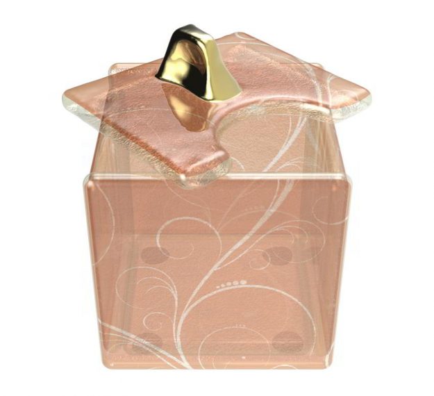 Rose Gold Small Sugar Caddy Designed by Anna Vasily. - 3/4 view