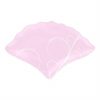 AnnaVasily - Judy is a fan shaped pink charger plate in soft shell pink with our Vivace pattern.-Top View