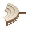 AnnaVasily - Xeni is a sushi presentation platter in a cream colour and shaped like an amphitheatre.-3/4 View