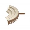 AnnaVasily - Xeni is a sushi presentation platter in a cream colour and shaped like an amphitheatre.-Measure View
