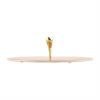Rose Gold Platter with Polished Brass Handle Designed by Anna Vasily. - side view