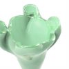 Green Glass Vase on Pedestal. Delight your Flowers - By AnnaVasily. - detail view