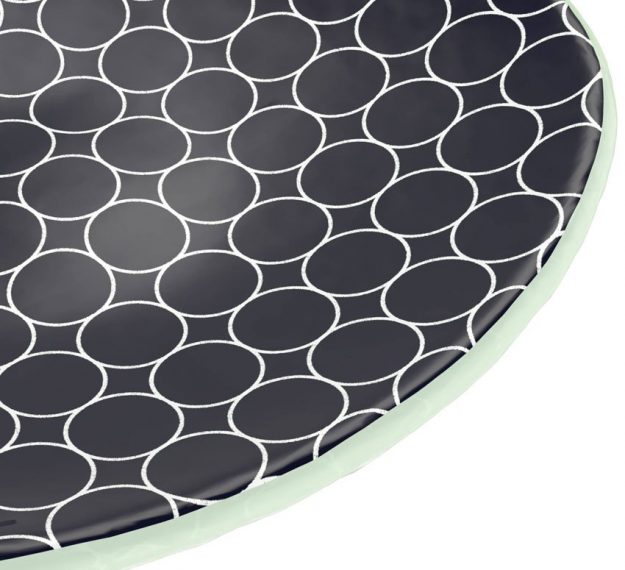 Patterned Navy Blue Side Plates with Organic Form by Anna Vasily. - detail view