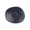 Patterned Navy Blue Side Plates with Organic Form by Anna Vasily. - measure view