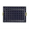 Modern Patterned Navy Blue Charger Plates Designed by Anna Vasily.  - top view