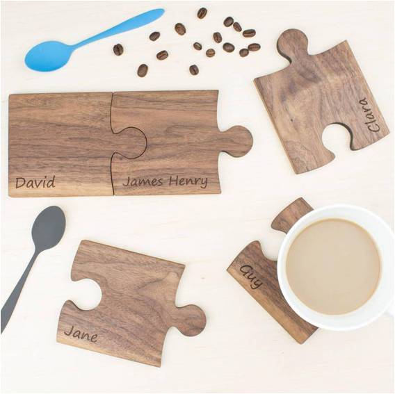 Wooden Puzzle coasters for coffee