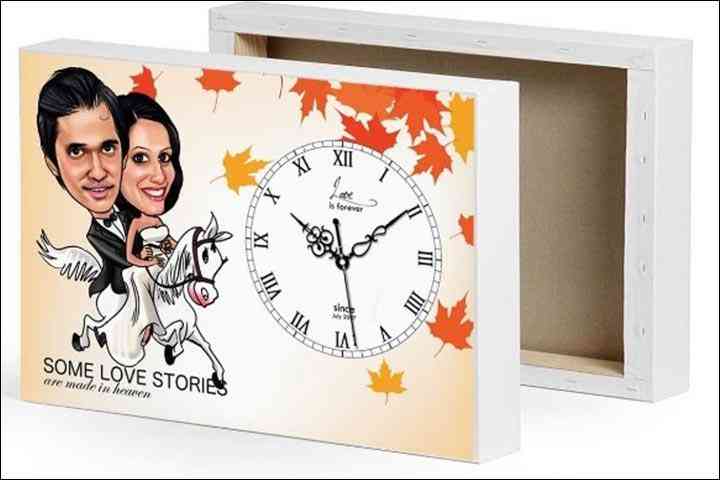 Clock with a Caricature