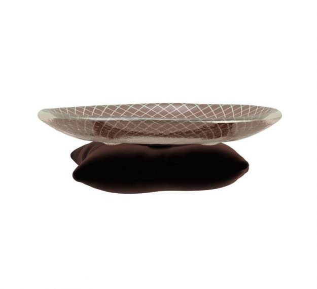 A Unique Patterned Petit Fours Plate  by Anna Vasily. - side view