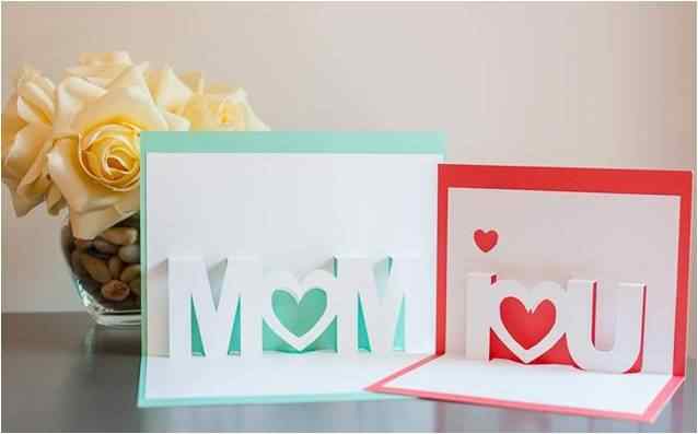 mother's day gifts pop-up card