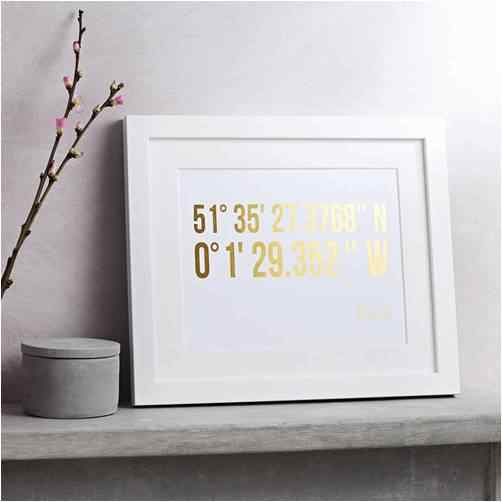 housewarming gifts Framed Home Coordinates