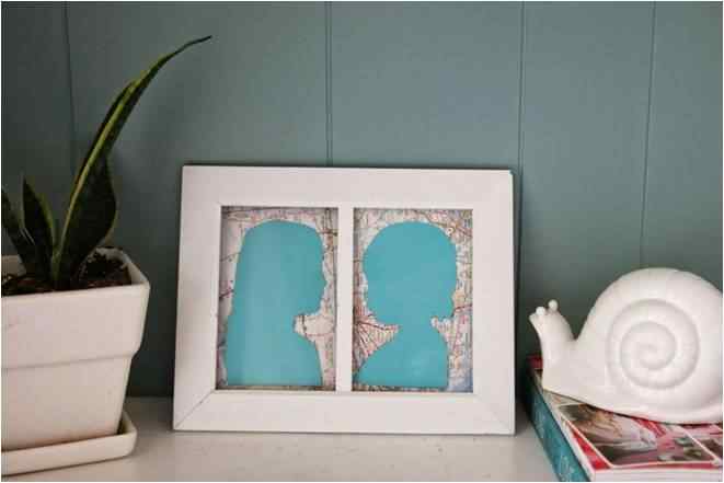 mother's day gifts Silhouettes in a Frame 