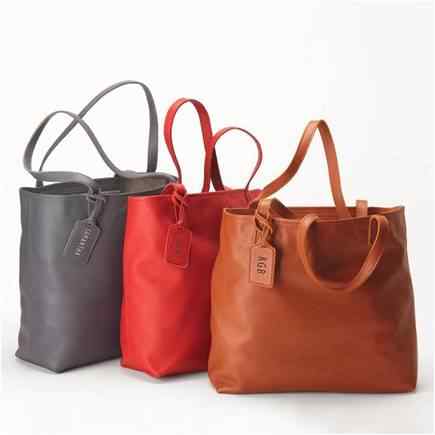 luxury leather tote
