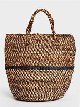 Beach bag with holiday essentials 