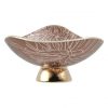 Small Fruit Bowl Dressed in Metallic Brown Matt Pigment by AnnaVasily. - side view