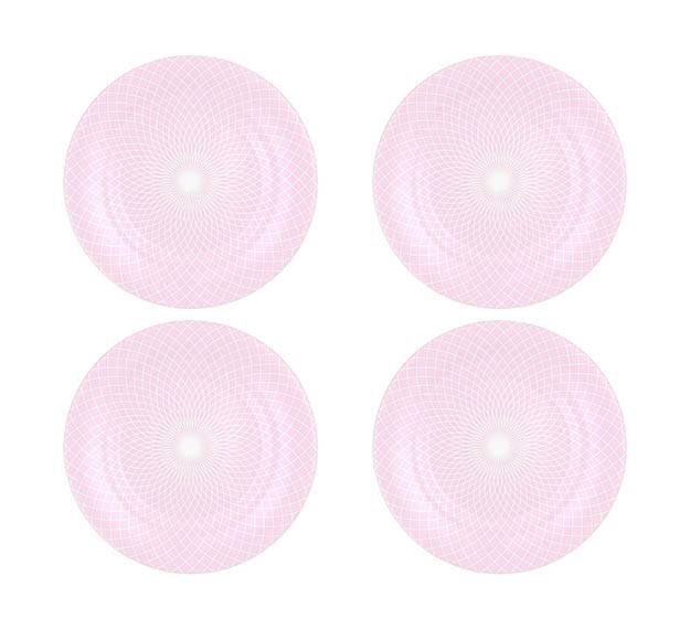 Patterned Pink Charger Plates Designed by Anna Vasily. - set view