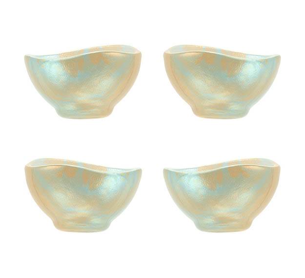 Pastel Ice Cream Bowls. An Ice Cream Glass by Anna Vasily. - set view