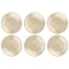 Round Small Side Plates in Beige with Floral Pattern by Anna Vasily. - set view