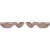 Organic Shaped Brown Chip And Dip Bowl Designed by Anna Vasily. - set view