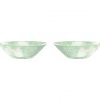 Green Rice Bowl With Pattern. An Organic Glass Bowl by Anna Vasily. - set view