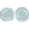 Light Blue Charger Plates with Floral Pattern Designed by Anna Vasily. - set view