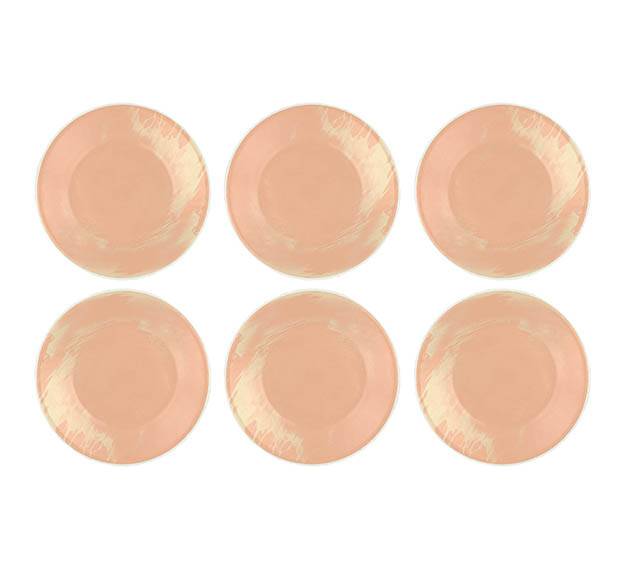 Rose Gold Side Plates - Maia Handmade Side Plates by Anna Vasily. - set view