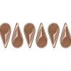 Brown Canape Spoon Set of 6 Designed by Anna Vasily. - set view